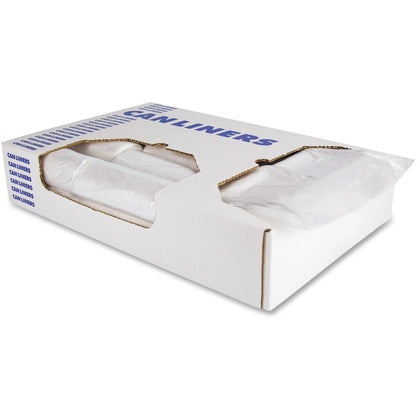 Heritage 16 gal Trash Bags: 31’’x24’’ 0.24 mil HDPE - Natural - 1000/Carton - Bags & Liners