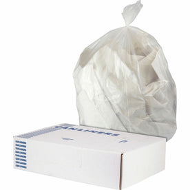 Heritage 33 Gallon Clear Can Liners - 2 mil Thickness - LLDPE - 100/Carton - Trash Bags &