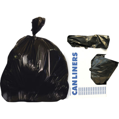 Heritage 7 gal Dark Can Liners - 0.35 Mil - 21’’ x 20’’ - Black - 1000/Carton - Trash Bags &
