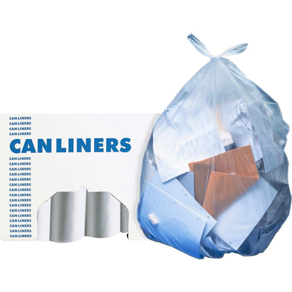 Heritage AccuFit Clear 55-Gallon Can Liners: 55 gal/75 lb Capacity - Trash Bags & Liners