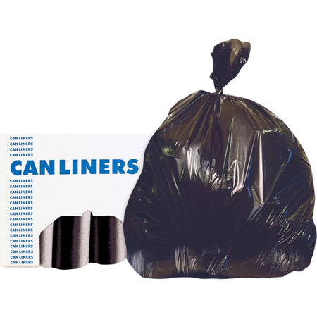 Heritage Accufit RePrime Can Liners: 55 gal 53’’x40’’ 1.30 mil - Black LDPE - Trash Bags & Liners