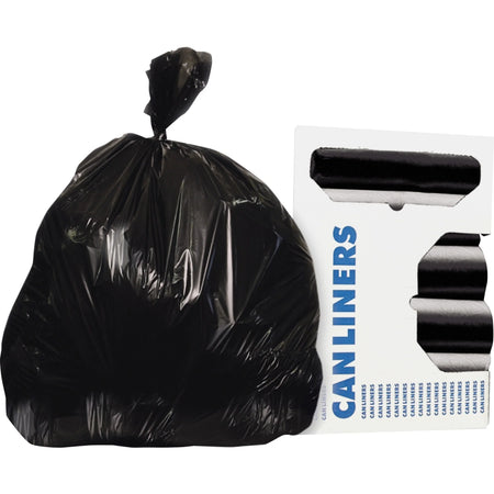 Heritage AccuFit RePrime Can Liners: 55 gal Capacity 53’’x40’’ 1.30 mil - Black LLDPE - 50/Box - Trash Bags & Liners