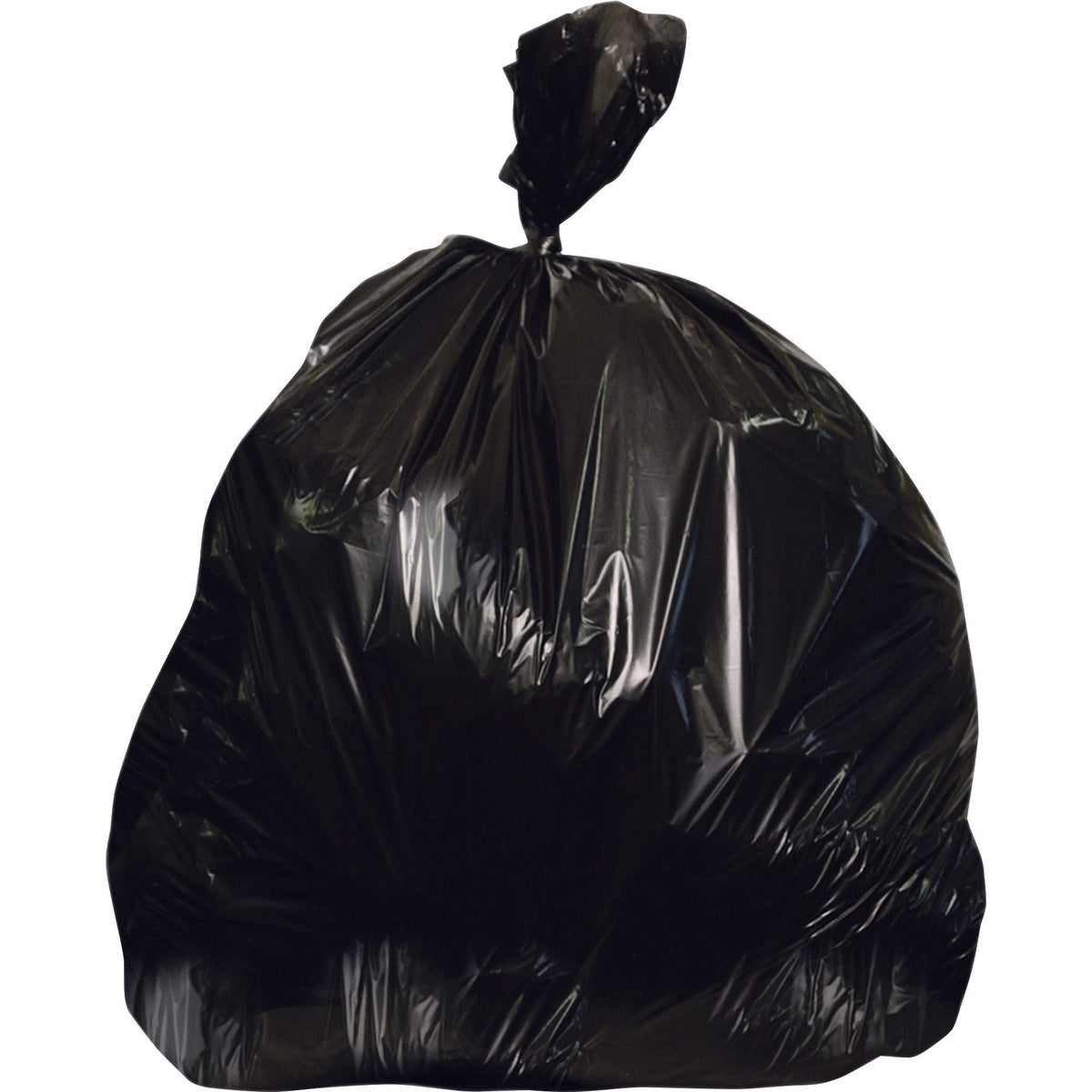 Heritage Black Linear Low Density Can Liners - 56 gal Capacity - 100 / Carton - Trash Bags &