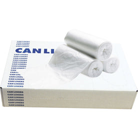 Heritage Clear Can Liner: 25x22 Low-Density LLDPE - 50/Roll - Trash Bags & Liners