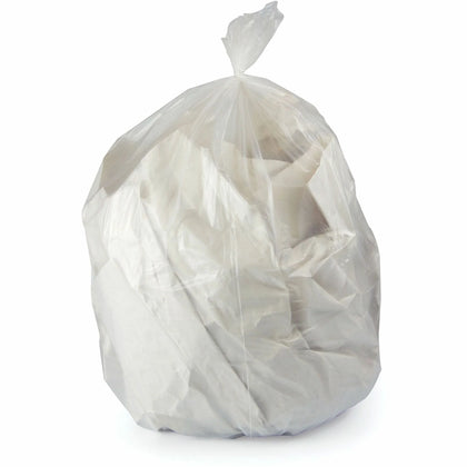 Heritage Eco Blend Max Can Liners: 44 gal Capacity 38’’x50’’ 1.50 mil - Clear Recycled - 100/Carton - Trash Bags &