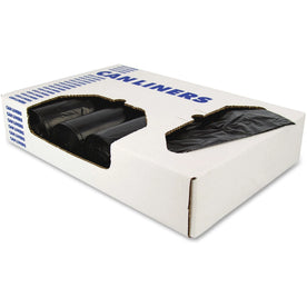 Heritage Low-Density Dark Liners - 60 gal Capacity - 58’’x38’’ - 1.20 mil - Black - Recycled - 100/Carton - Trash Bags &