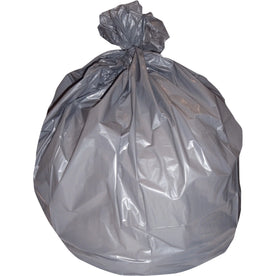 Heritage Super Heavy Gray LLD Can Liners - 60 gal Capacity - 58’’ x 38’’ - 1.10 mil - 100/Carton - Trash Bags &