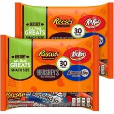 Hershey Chocolate Assortment: Milk & Peanut Butter - Individually Wrapped - 15.92 oz - 30 Bag - Sweets