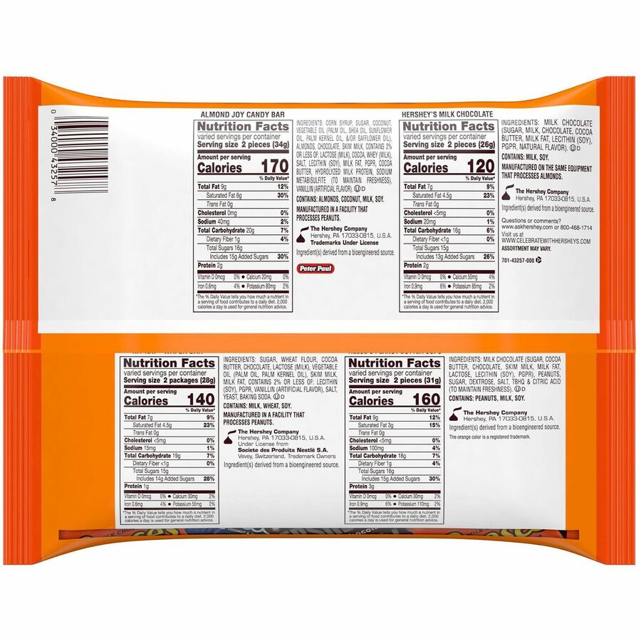 Hershey Chocolate Assortment - Rear