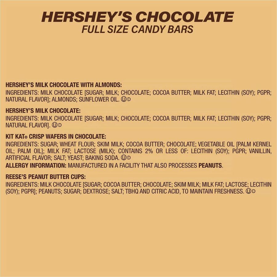 Hershey Chocolate Assortment - Top