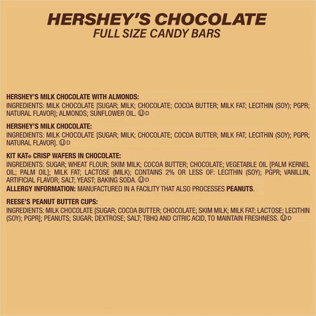 Hershey Chocolate Assortment - Top