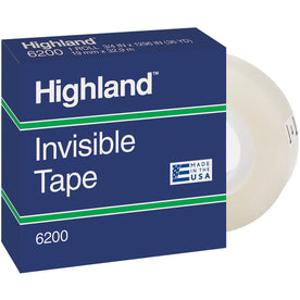 Highland 3/4’’W Matte-finish Invisible Tape - 27.78 yd Length x 0.75’’ Width - 1’’ Core - Matte - Clear - General
