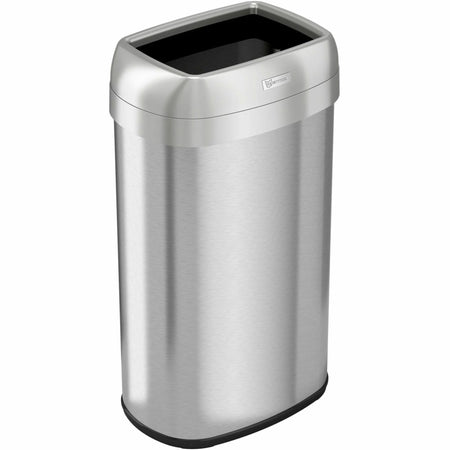 HLS 16 gal Stainless Steel Trash Can - Heavy Duty Fingerprint Resistant - 28.5’’ Height x 11.5’’ Width - Waste