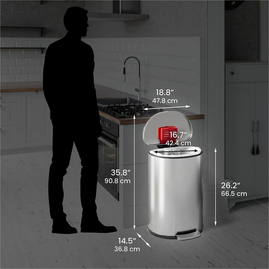 HLS Commercial 13-gallon Soft Step Trash Can - Alternate-Image5