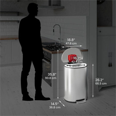 HLS Commercial 13-gallon Soft Step Trash Can - Alternate-Image5