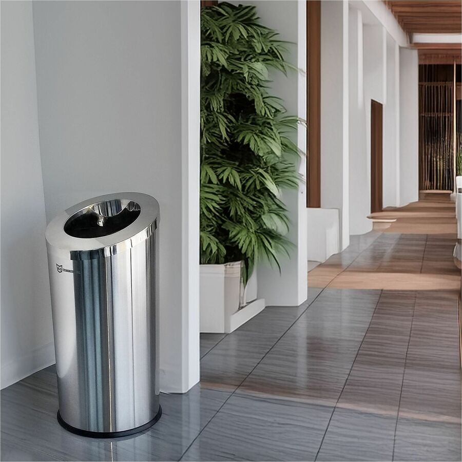 HLS Commercial 15-Gallon Round Open Top Trash Can - Alternate-Image1