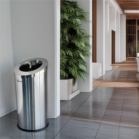 HLS Commercial 15-Gallon Round Open Top Trash Can - Alternate-Image1