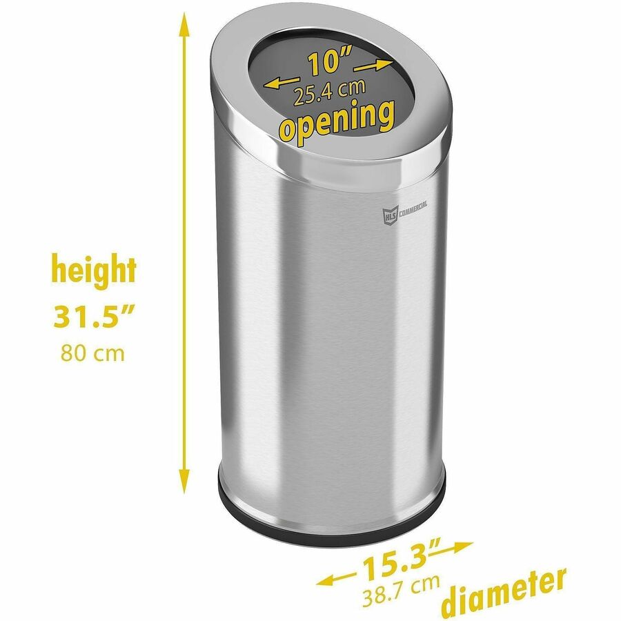 HLS Commercial 15-Gallon Round Open Top Trash Can - Alternate-Image5