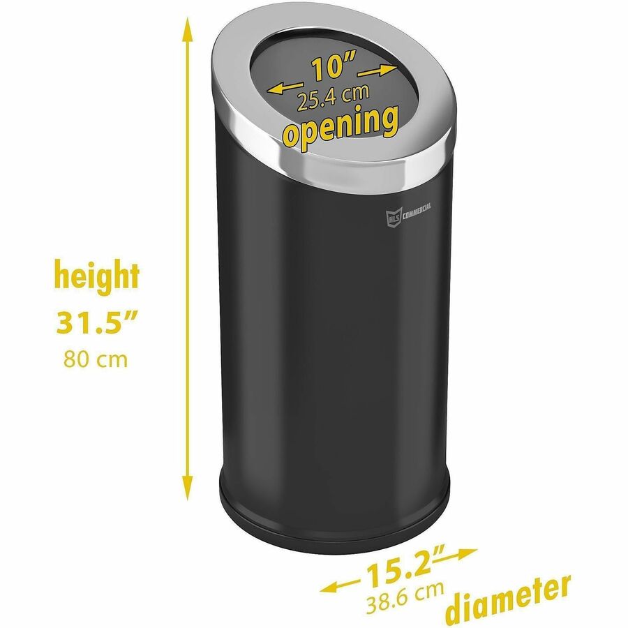 HLS Commercial 15-Gallon Round Open Top Trash Can - Alternate-Image5