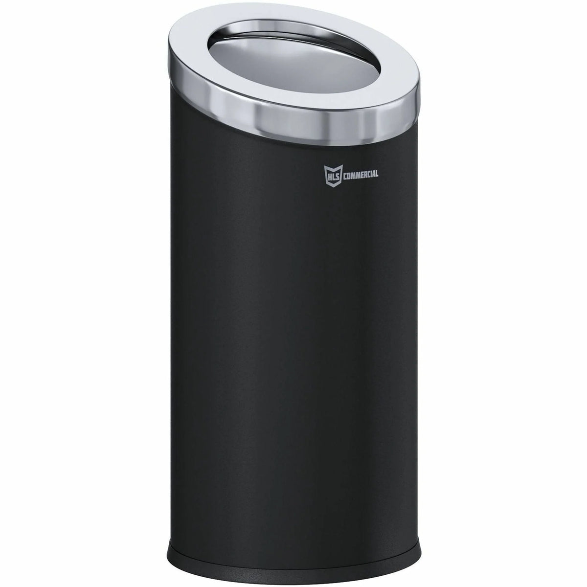 HLS Commercial 15-Gallon Round Trash Can - Durable Steel Construction - Waste Containers & Lids