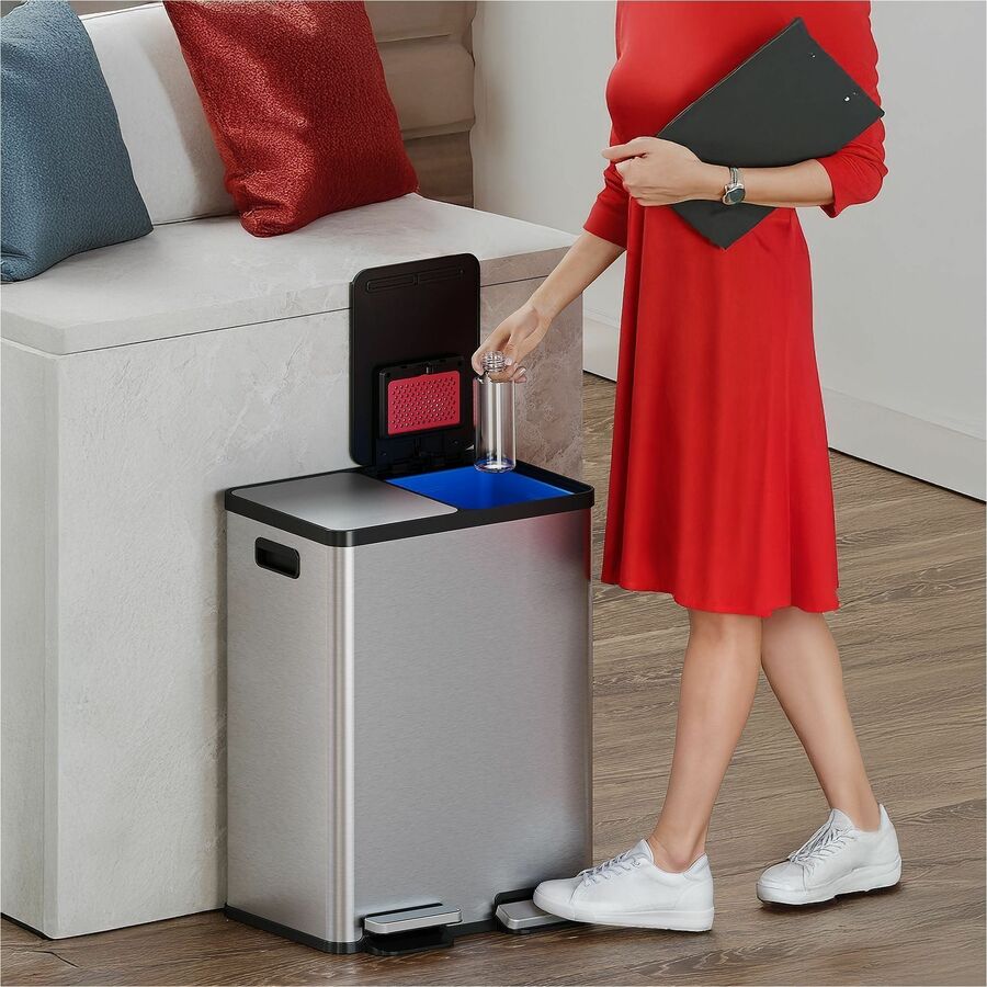 HLS Commercial 16-Gallon Combination Recycle Trash Can - Alternate-Image4
