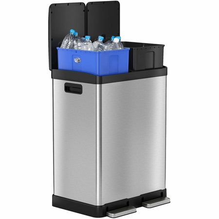 HLS Commercial 16-Gallon Combination Recycle Trash Can - Alternate-Image2