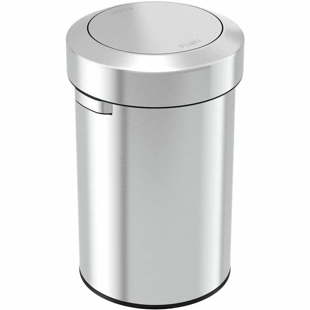 HLS Commercial 17 Gallon Stainless Steel Swing Top: Durable & Smudge Resistant - Waste Containers Lids