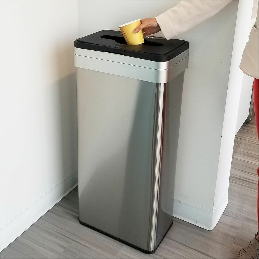 HLS Commercial 21-Gallon Rectangular Open Trash Can - Alternate-Image1