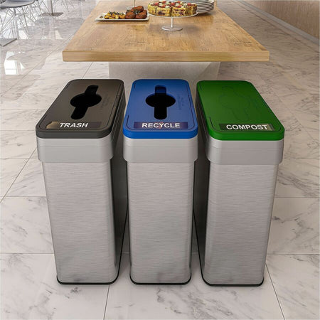 HLS Commercial 21-Gallon Rectangular Open Trash Can - Alternate-Image2