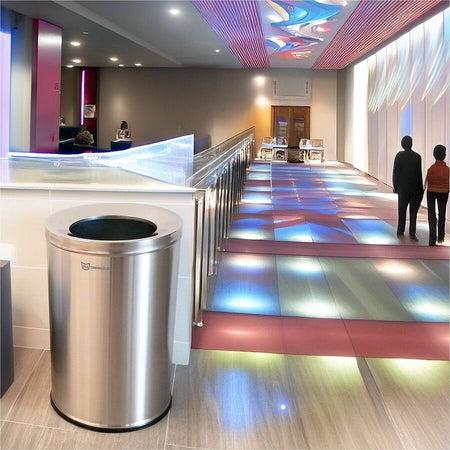 HLS Commercial 26-Gallon Round Open Top Trash Can - Alternate-Image1