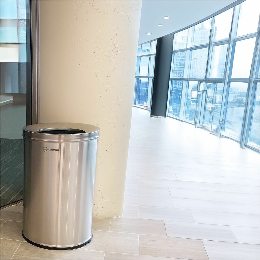 HLS Commercial 26-Gallon Round Open Top Trash Can - Alternate-Image3
