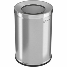 HLS Commercial 26-Gallon Round Trash Can: Smudge & Fingerprint Resistant - Waste Containers Lids