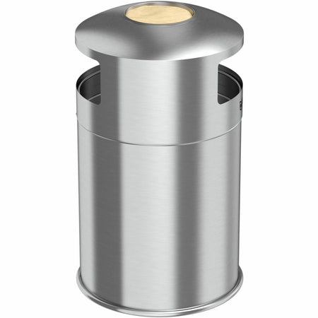 HLS Commercial 50-Gallon Dual Side-Entry Trash Can: Durable Stainless Steel Bin - Waste Containers & Lids