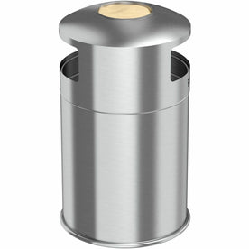 HLS Commercial 50-Gallon Dual Side-Entry Trash Can: Durable Stainless Steel Bin - Waste Containers & Lids