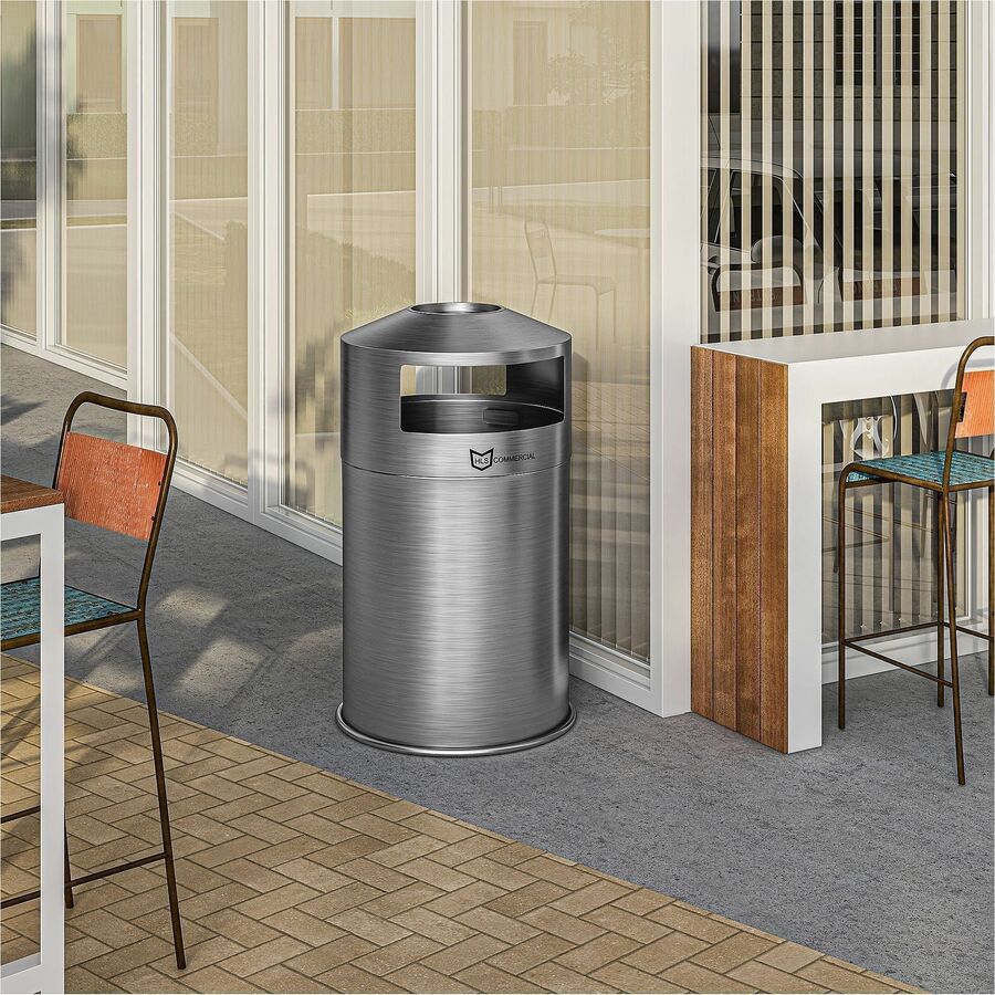 HLS Commercial 50-Gallon Dual Side-Entry Trash Can - Alternate-Image4