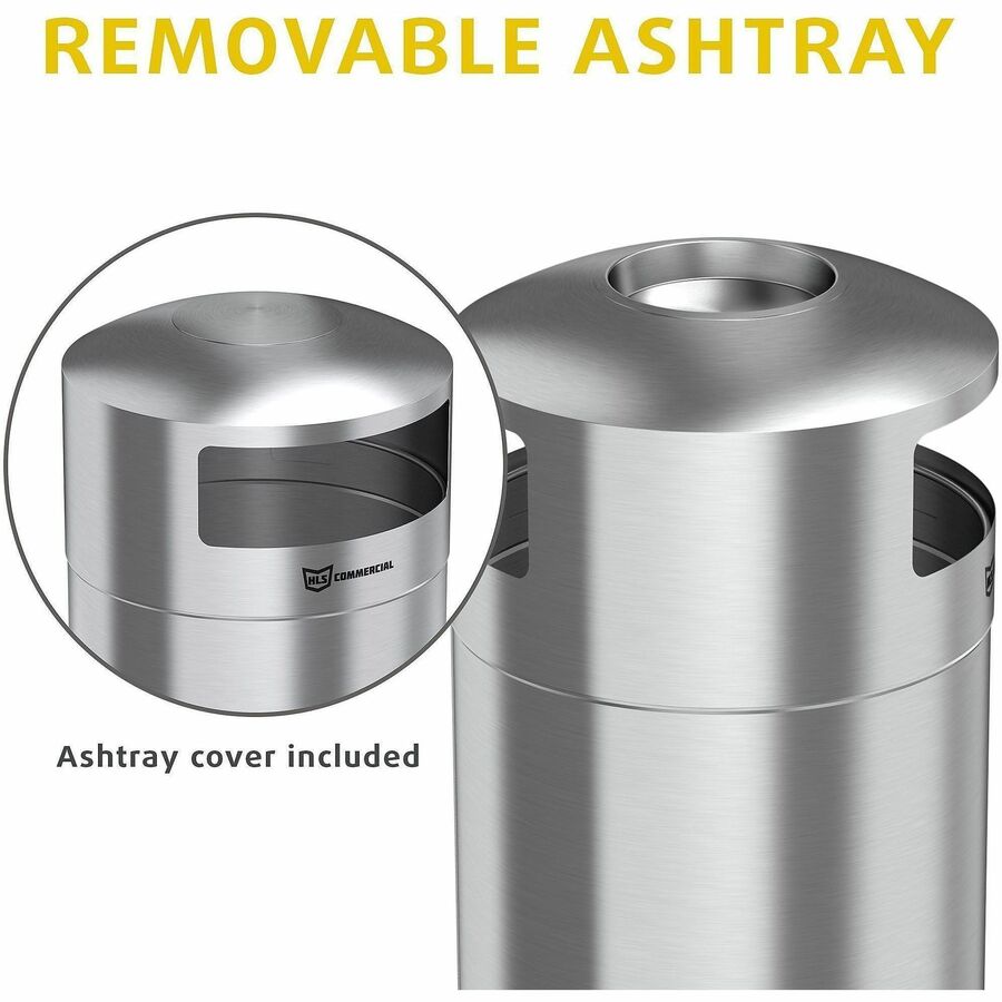 HLS Commercial 50-Gallon Dual Side-Entry Trash Can - Alternate-Image3