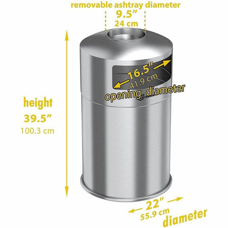 HLS Commercial 50-Gallon Dual Side-Entry Trash Can - Alternate-Image5