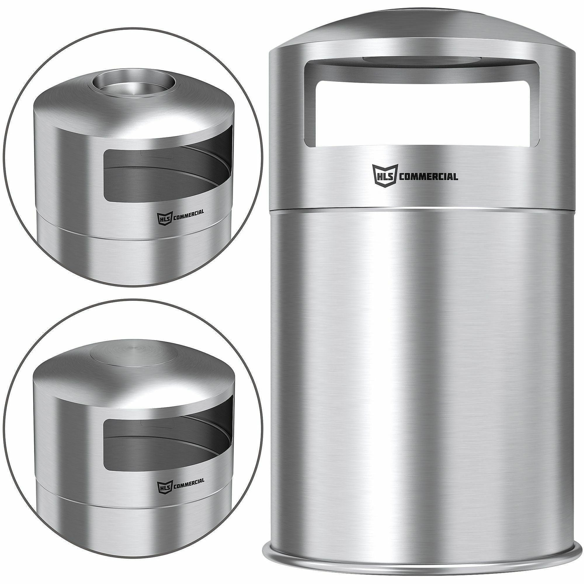 HLS Commercial 50-Gallon Dual Side-Entry Trash Can - 2000