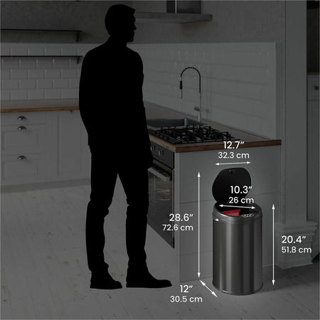 HLS Commercial 8-Gallon Sensor Trash Can - Alternate-Image5