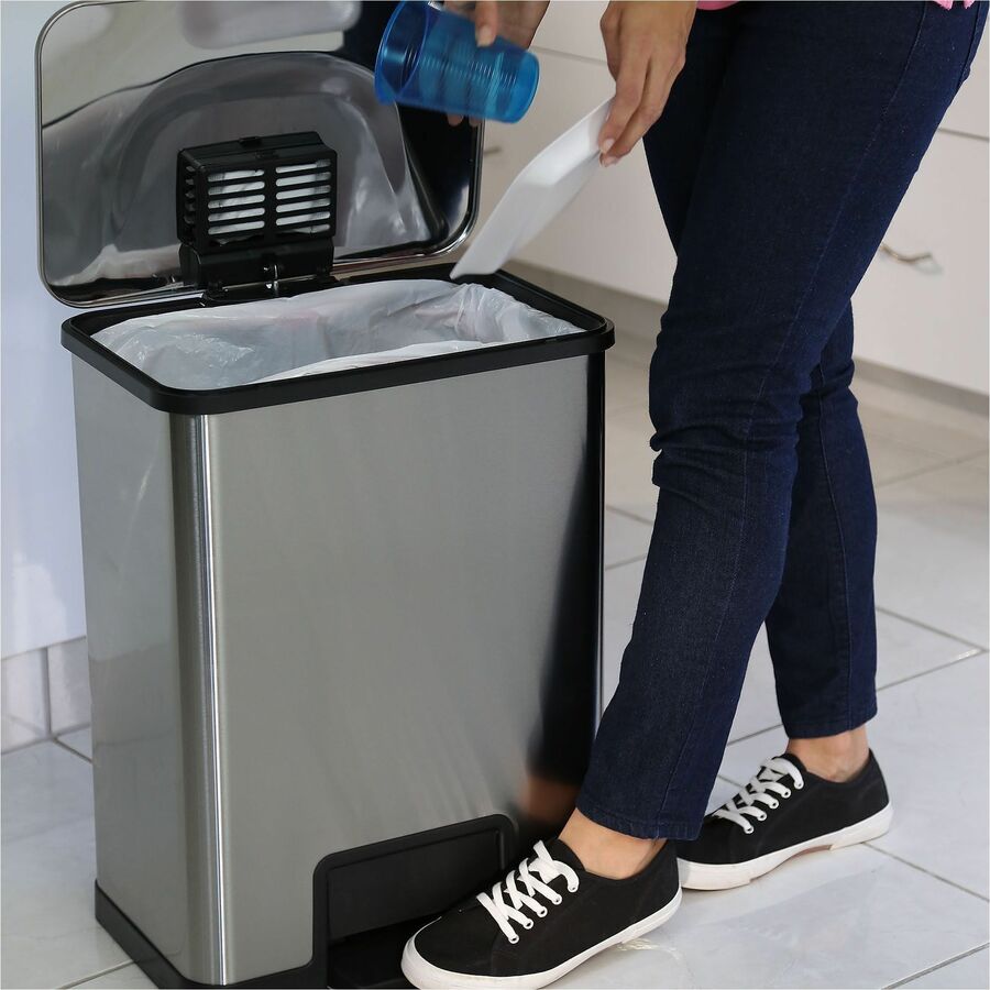 HLS Commercial AirStep Stainless Steel Step Trash Can - Alternate-Image1