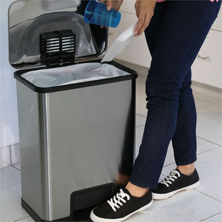 HLS Commercial AirStep Stainless Steel Step Trash Can - Alternate-Image1