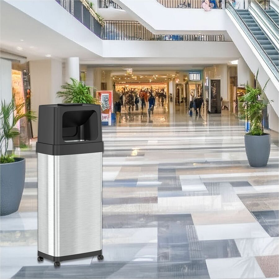 HLS Commercial Dual Push Door Odor Control Trash Can - Alternate-Image2
