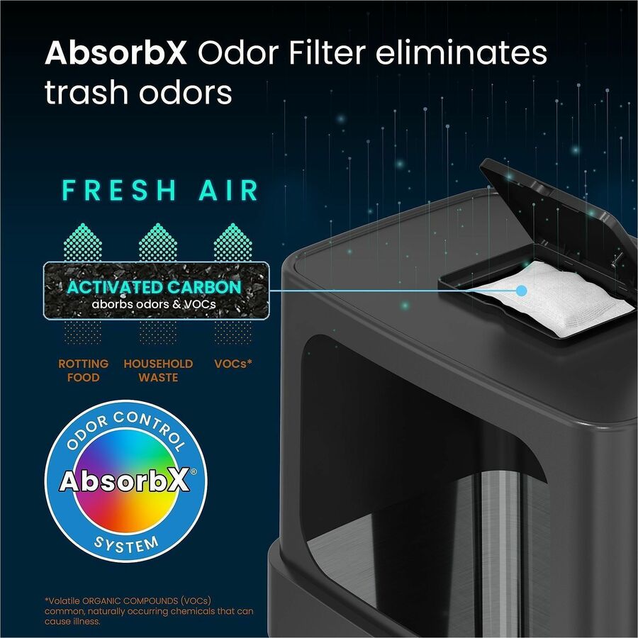 HLS Commercial Dual Push Door Odor Control Trash Can - Alternate-Image5