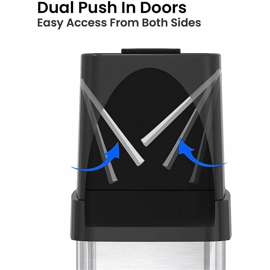 HLS Commercial Dual Push Door Odor Control Trash Can - Alternate-Image1