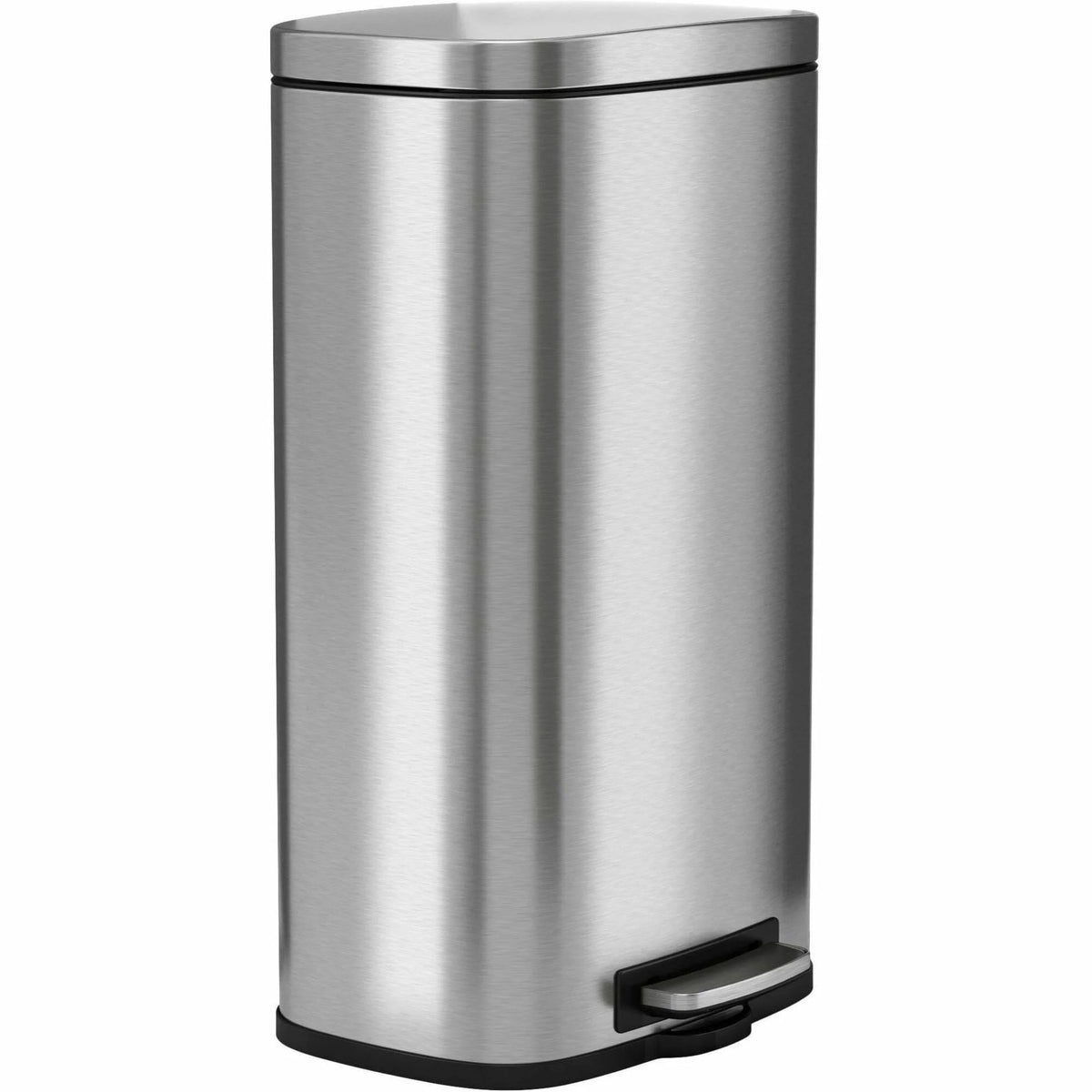 HLS Commercial Fire-Rated Soft Step Trash Can - 8 gal Capacity - Stainless Steel - Waste Containers & Lids