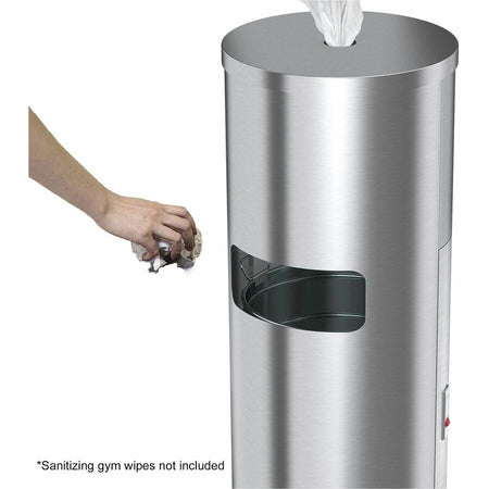 HLS Commercial Gym Wipe Dispenser 9-Gallon Trash Can - Alternate-Image1