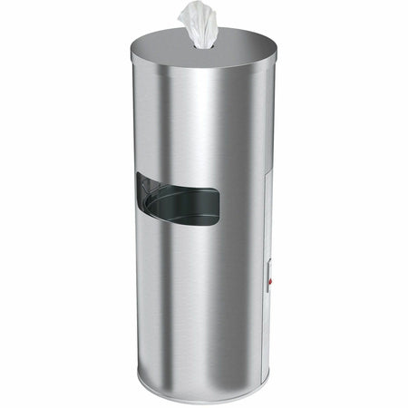 HLS Commercial Gym Wipe Dispenser 9-Gallon Trash Can - 2000