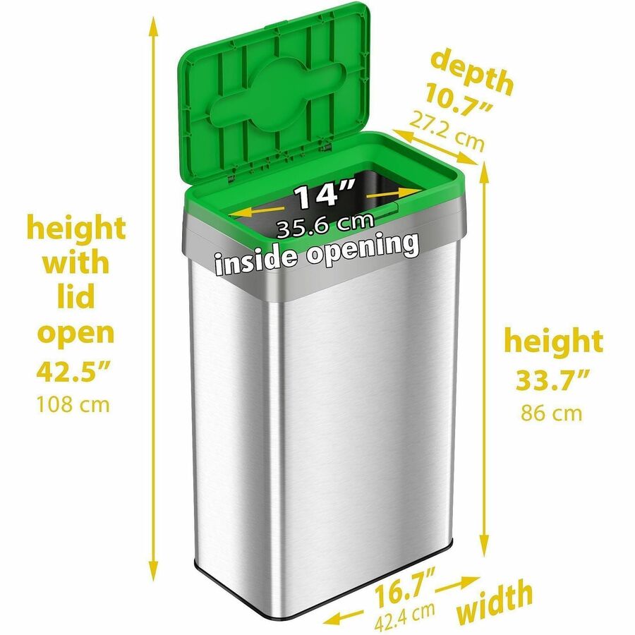 HLS Commercial Rectangular Open Top Compost Bin/Lid - Alternate-Image5