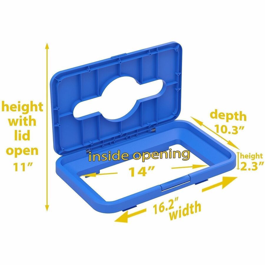 HLS Commercial Rectangular Open Top Recycle Bin/Lid - Alternate-Image5