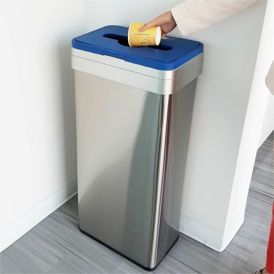 HLS Commercial Rectangular Open Top Recycle Bin/Lid - Alternate-Image1
